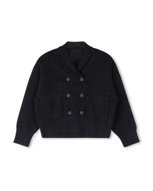 Modern Comfort Double Breasted Chunky Knit Cardigan