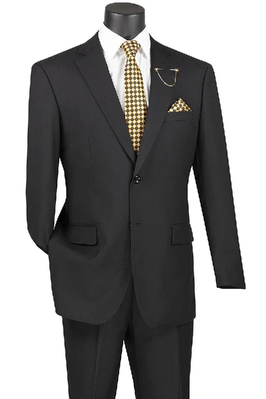Sweet Style Black Regular Fit Two Piece Suit