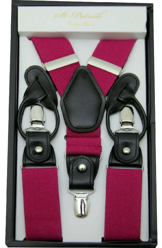 Effortless Outfits Fuchsia Convertible Suspender Clip & Button