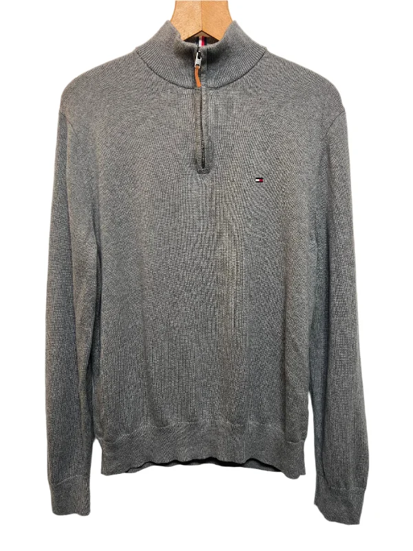 Sports And Leisure Tommy Hilfiger Mens Grey Quarter Zip (Size L)