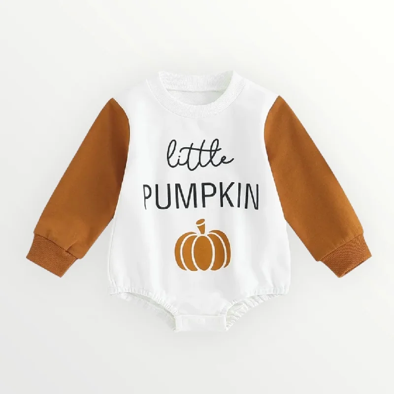 Comfortable Jeans Little Pumpkin Sweatshirt Romper