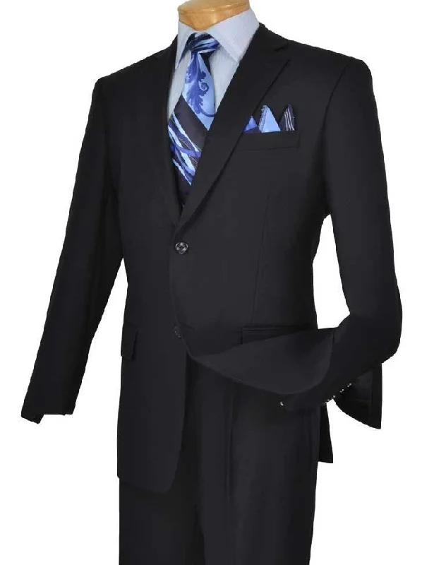 Casual Chic Looks Executive Classic Fit Two Piece Suit Color Solid Navy