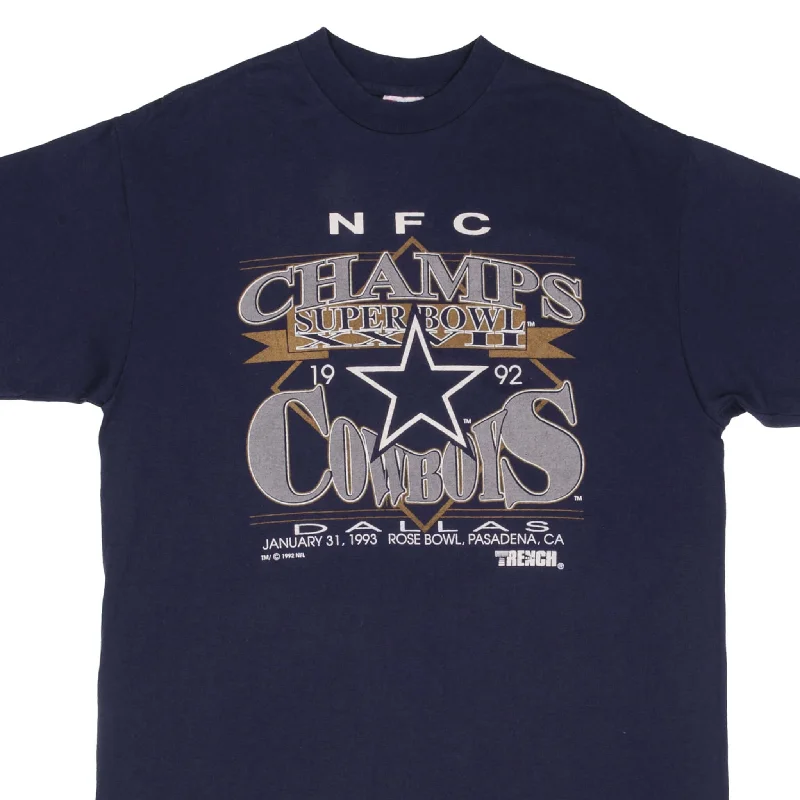 VINTAGE NFL DALLAS COWBOYS SUPER BOWL XXVII CHAMPS 1992 TEE SHIRT XL MADE IN USA
