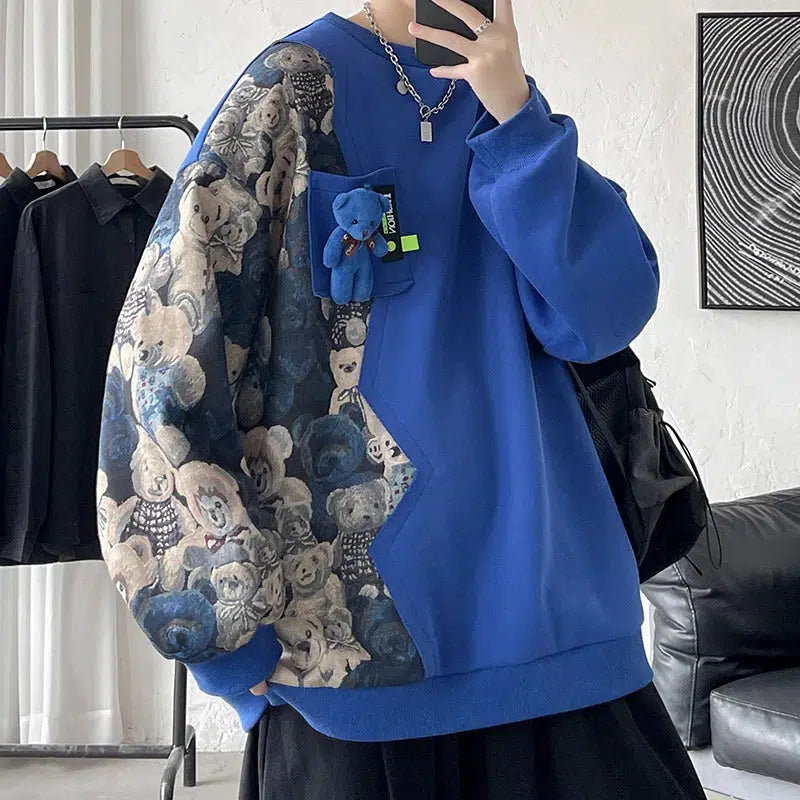 Comfortable Outfits Bear Printed Sweater