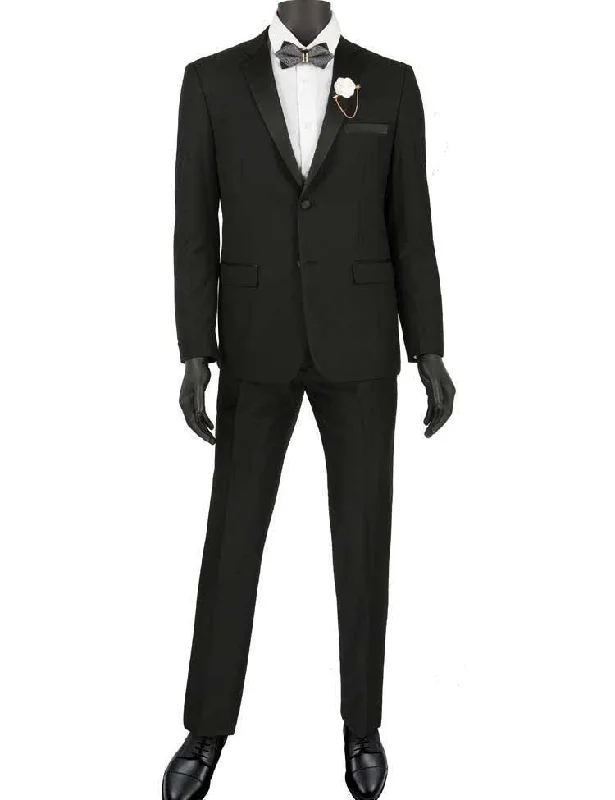 Stylish Fit Ultra Slim Fit Black 2 Piece Tuxedo