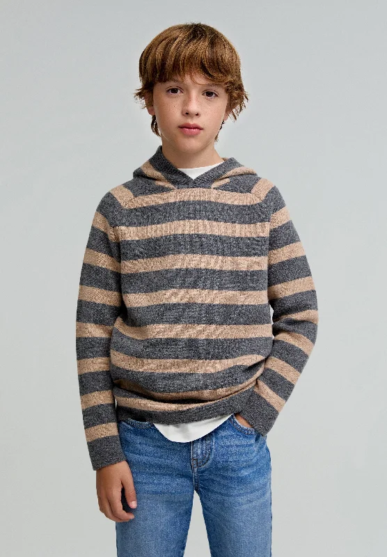 Soft Relaxation Wear STRIPES HOODIE TRICOT KIDS