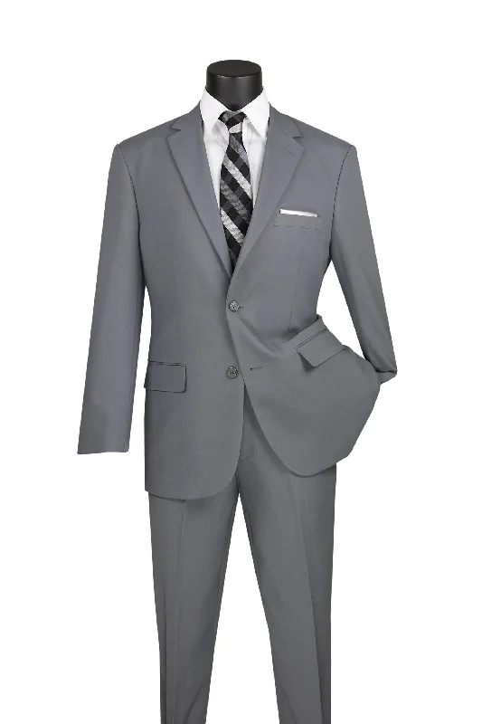 Comfortable Outfits Medium Grey Regular Fit 2 Piece Suit