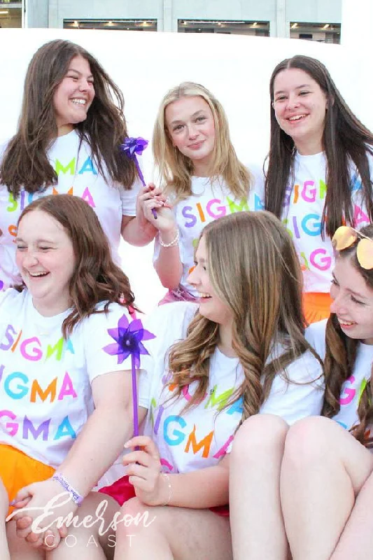 Sigma Sigma Sigma Colorful PR Tee