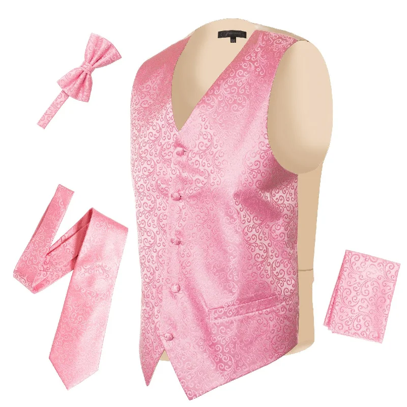 Editorial Design Ferrecci Mens PV50-10 Pink Cream Vest Set