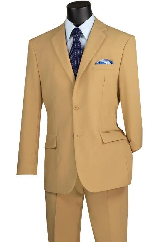 Celebrity Must-have Khaki Regular Fit 2 Piece Suit