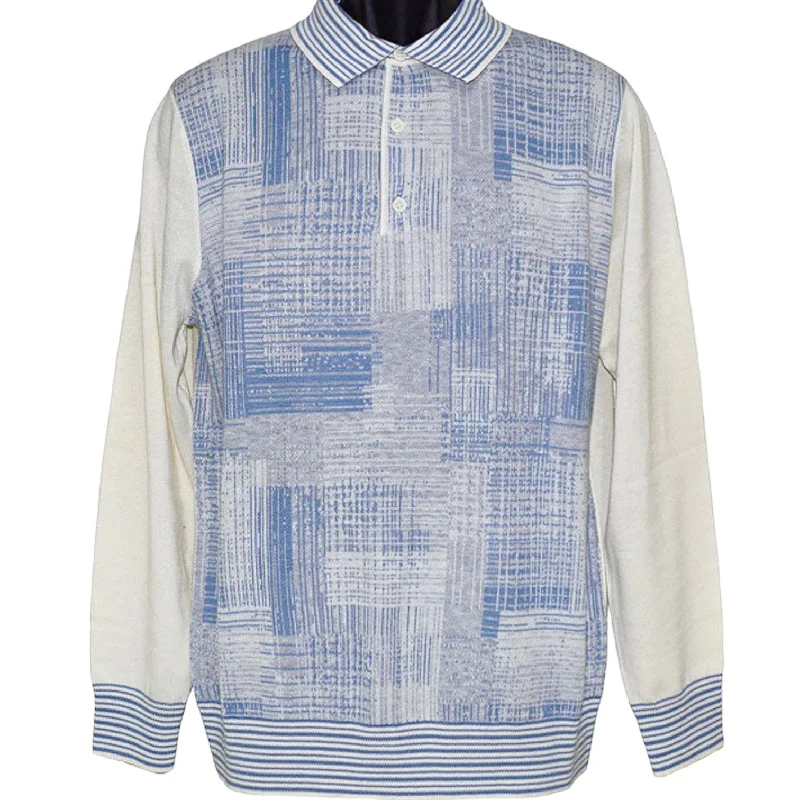 Comfy Chic Wear Cigar Couture "Vango" Sweater (Sky/Winter White) 303