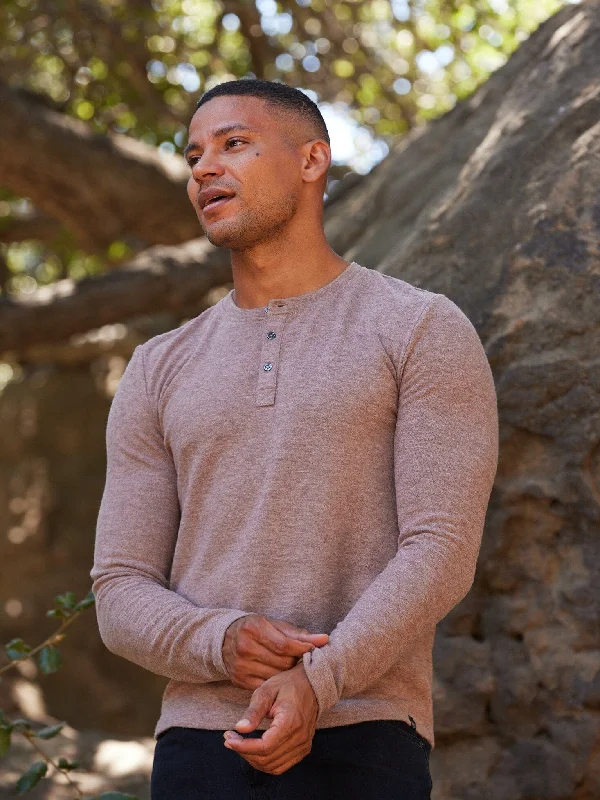 Fresh And Elegant Elias Sweater Knit Long Sleeve Henley