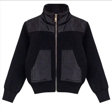 Casual Wear Scuba Puffer Pocket Sweatshirt Jacket