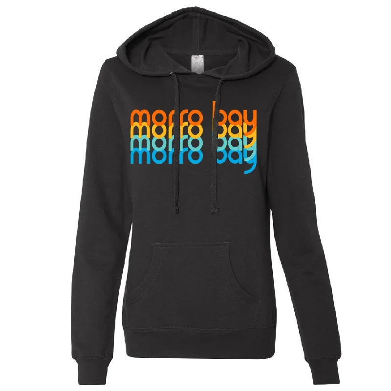 Warm Comfort Morro Bay Stacked Ladies Lightweight Fitted Hoodie