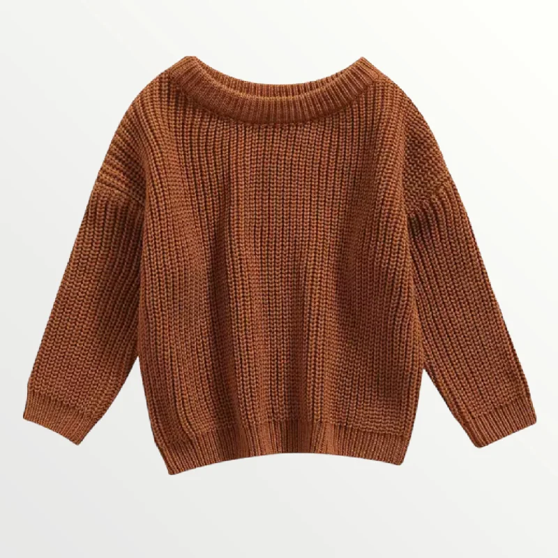 Elegant Style Willow Knit Sweater - Rust