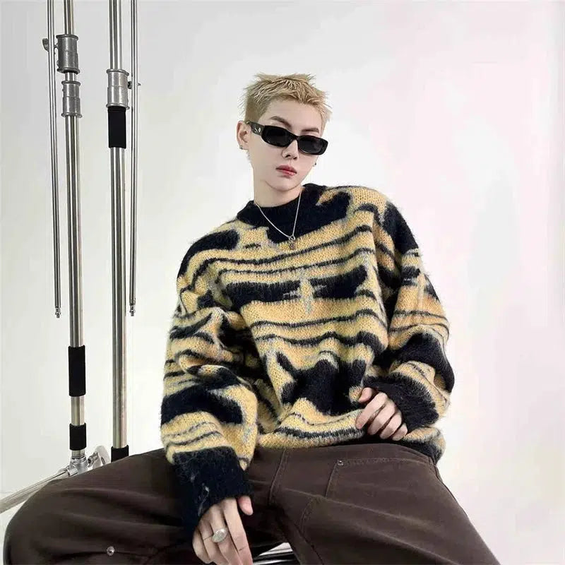 Fashion Pioneer Y2K Star Fluffy Sweater