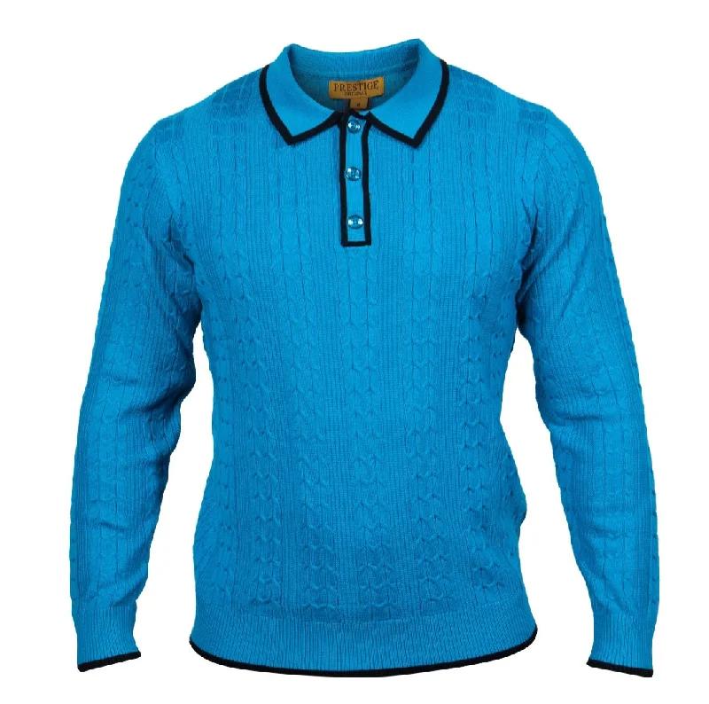 Carefree Prestige polo Cable Sweater