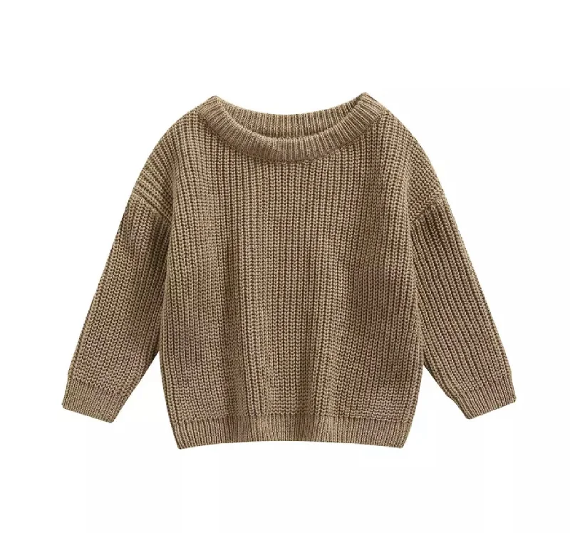 Moisture wicking Willow Knit Sweater - Taupe