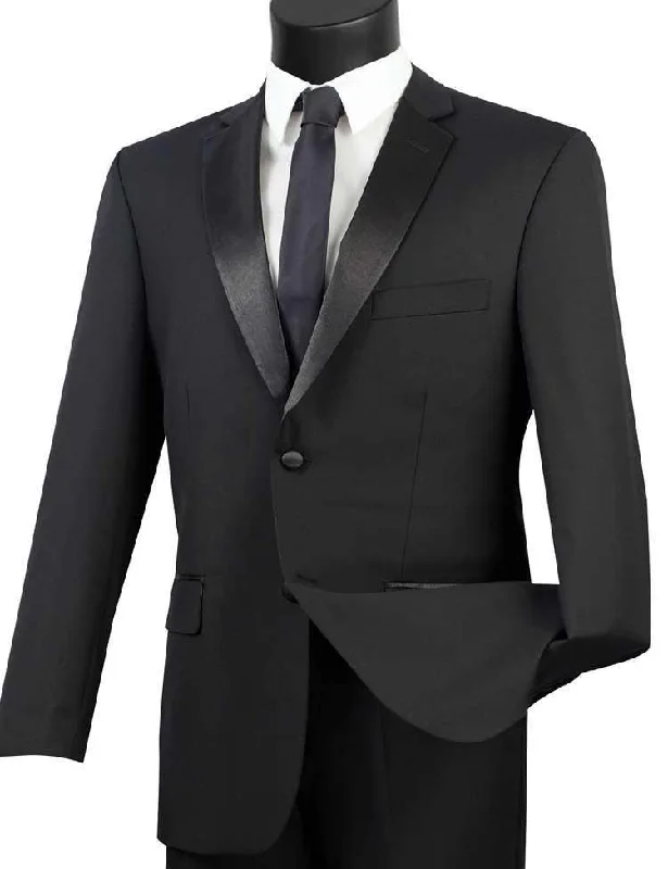 Hooded design Black 2 Piece Tuxedo  Regular Fit
