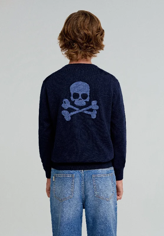 Ultra-lightweight SKULL INTARSIA TRICOT KIDS