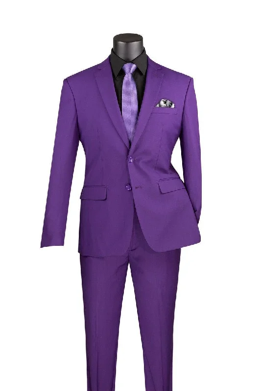 Double-sided Wear Oslo Collection - Slim Fit 2 Piece Suit Color Purple