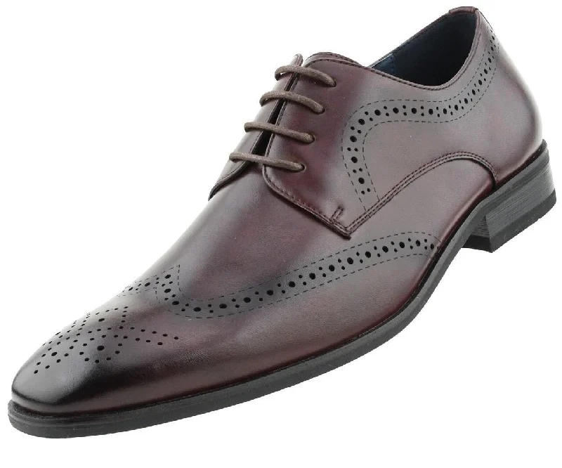 Versatile Casuals Burgundy Wingtip Dress Shoes