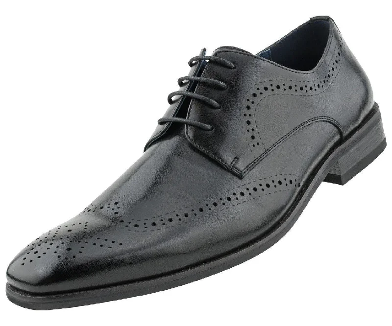 Soft Casuals Black Wingtip Dress Shoes