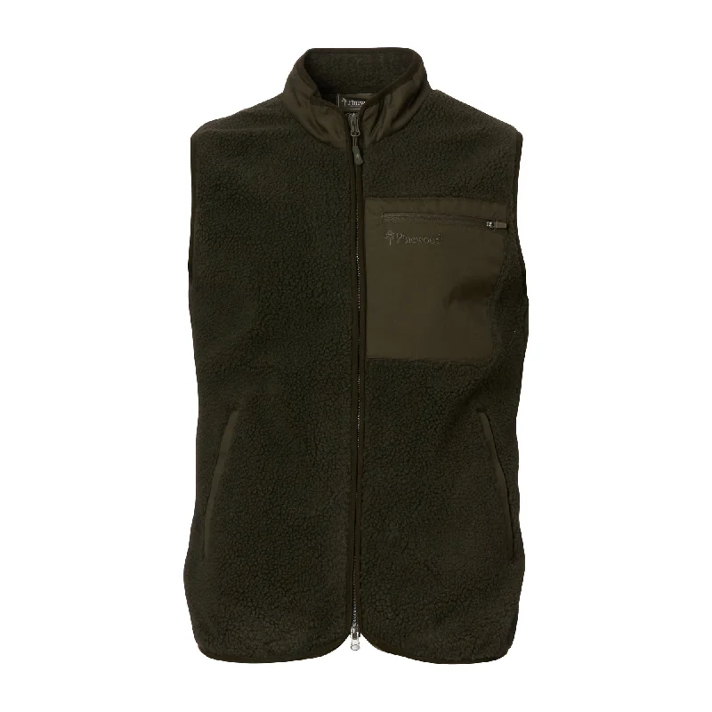 Single-shoulder Neck Design Vest Pile Vest M's dark green