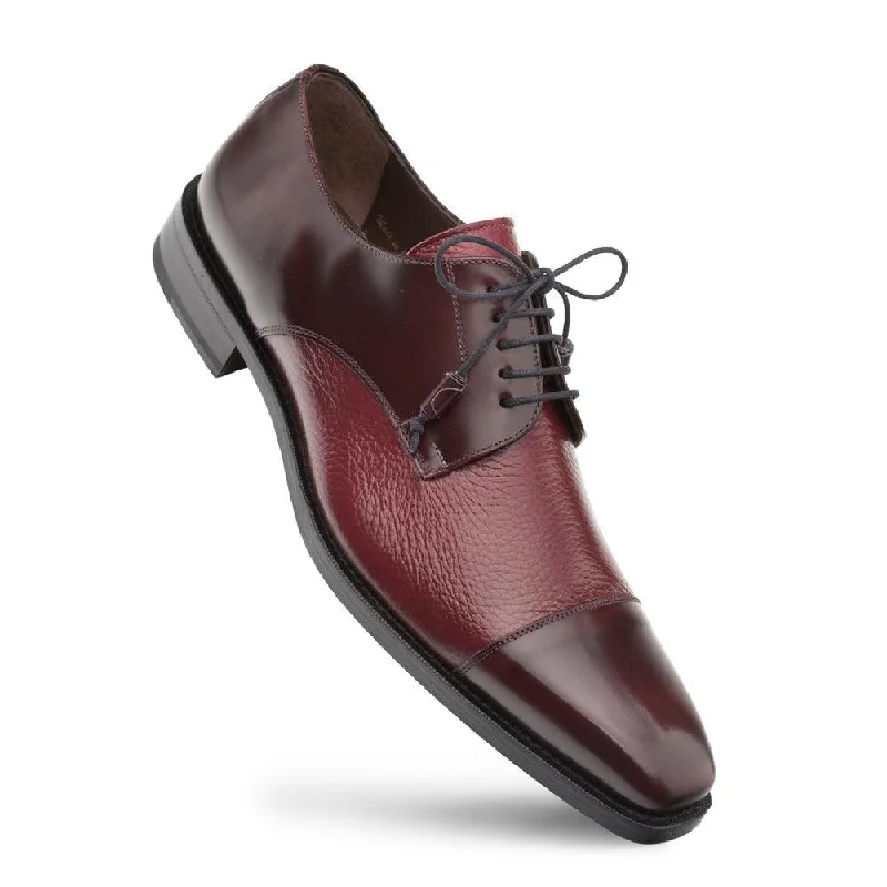 Basic Version Mezlan Soka Burgundy Cap Toe Shoes