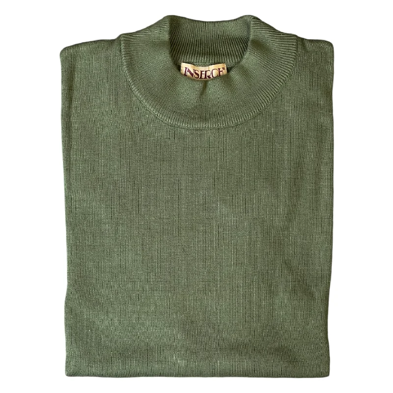 Energy Plan Inserch Cotton Blend Mock Sweater (Olive)