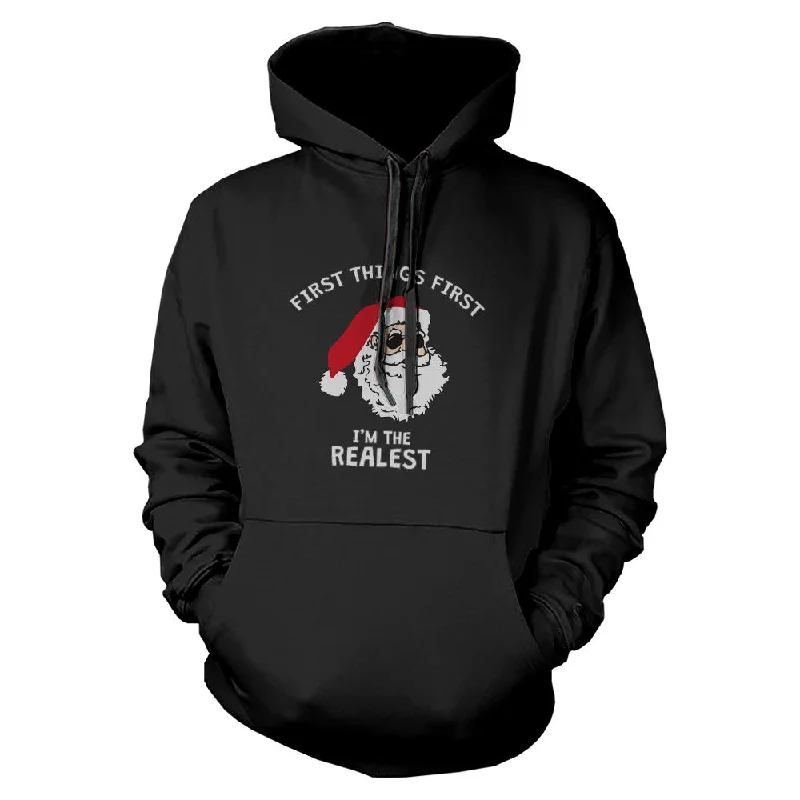 High-quality Styles First Thing First Santa Hoodie Christmas Sweatshirt For Dog Lovers