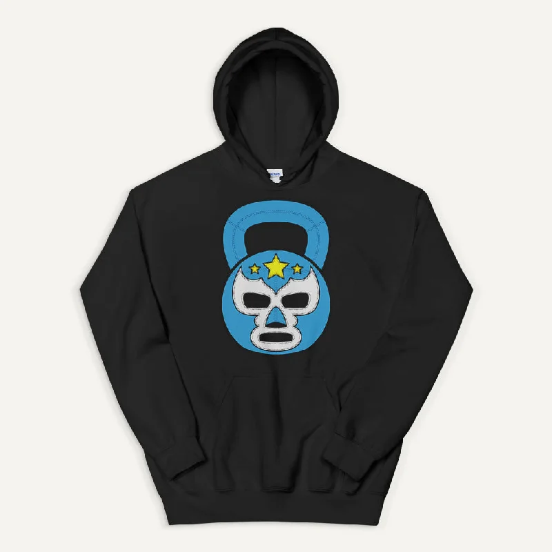 French Style Lucha Libre Kettlebell Design Pullover Hoodie