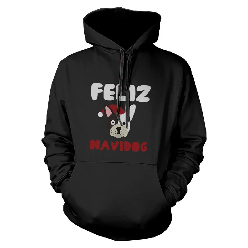 Cute Design Feliz Navidog Bulldog Hoodie Christmas Sweatshirt For Dog Lovers