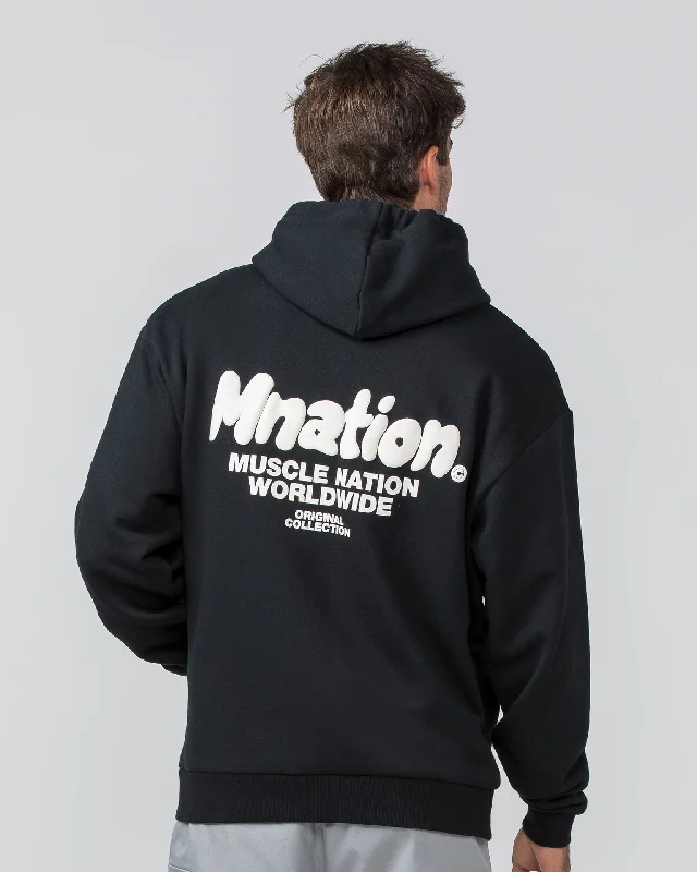 Classic Color MNation Oversized Hoodie - Black