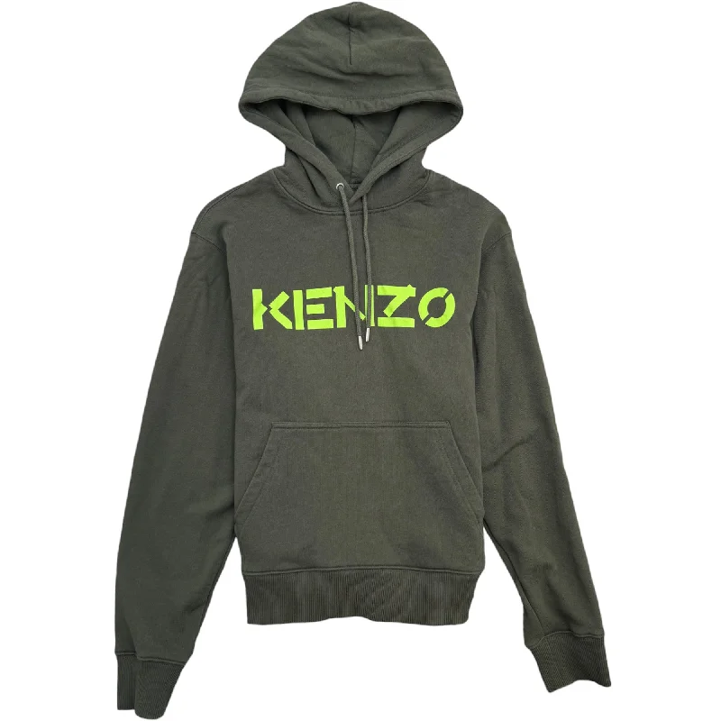Fashionable Prints Men's Logo Hoodie Khaki Size XS