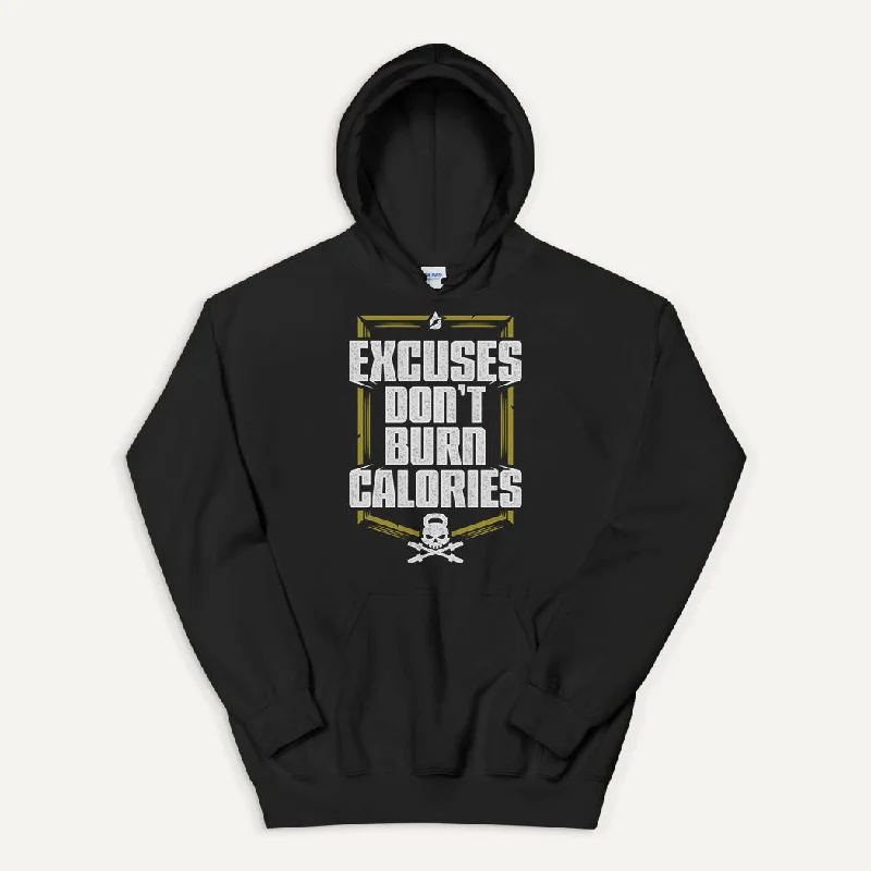 Creative Prints Excuses Don't Burn Calories Pullover Hoodie