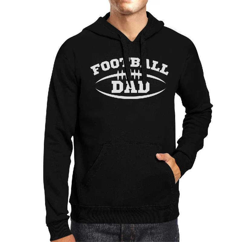 Personalized Clothing Football Dad Men Black Funny Design Hoodie For Football Fan Dad