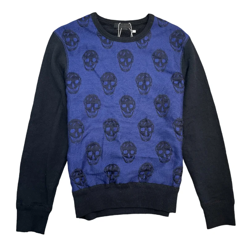 Elegant Temperament Men's Skull Monogram Jumper Black Size S