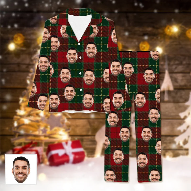 Trends Custom Christmas Pajamas Family Set Plaid Pajama Pants Tops Women's Pajamas