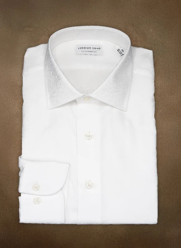 Minimal Comfort Alexander in White Herringbone Shirt