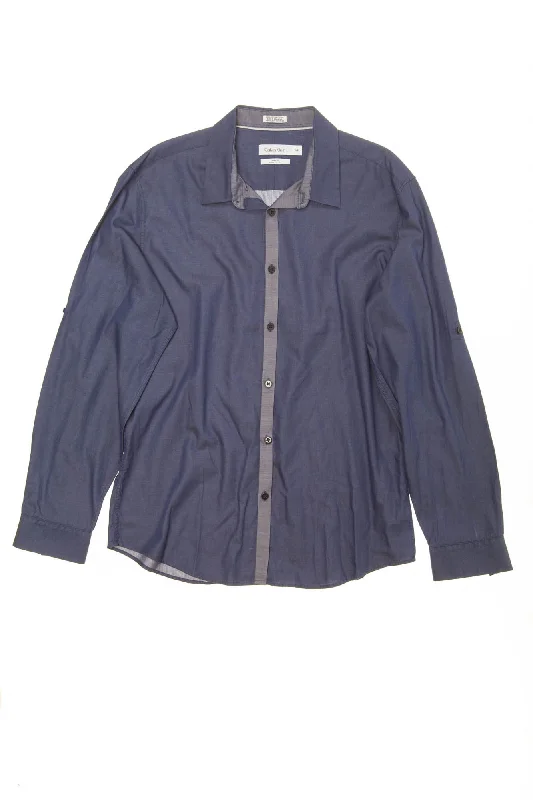 Relaxed And Casual Calvin Klein - Dark Blue Long Sleeve Button Down - L