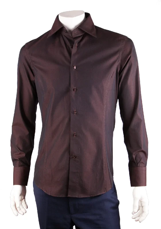 Elegant And Elegant Solid Iridescent Cotton Shirt