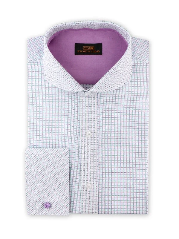 Cozy Lounge Wear Steven Land | Classic Fit | Triple Tattersall Dress Shirt