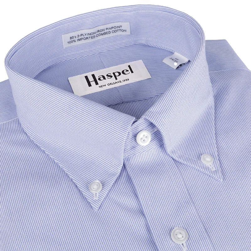 All-Day Outfits Howard Lt. Blue Mini Stripe (Regular Fit) Dress Shirt - Button Down