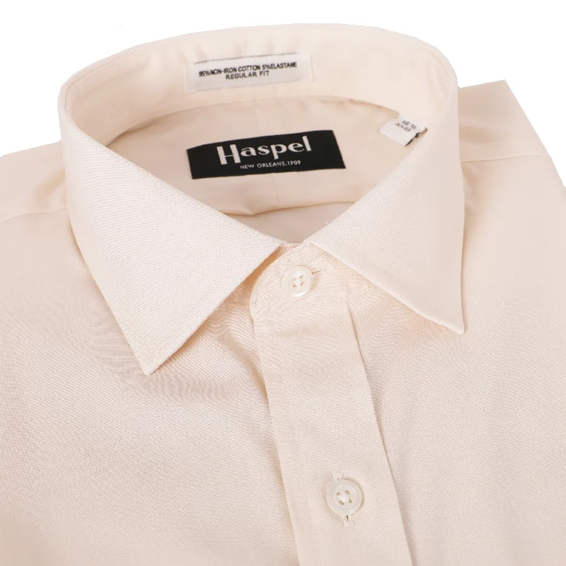 Relaxed Jackets Dauphine Ecru (Regular Fit) Pinpoint Oxford Dress Shirt - Spread Collar