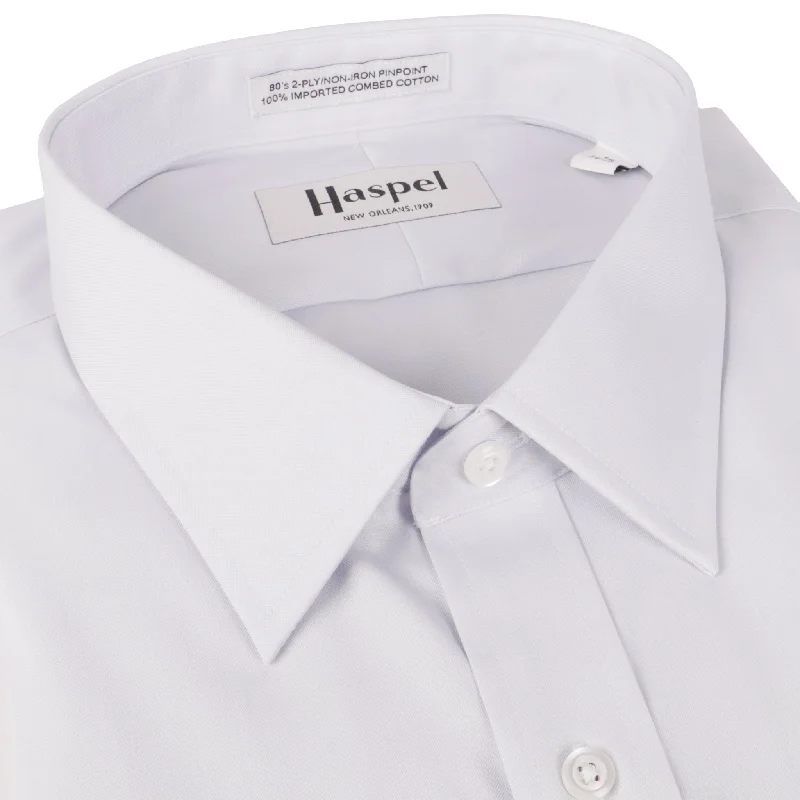 Comfy Chic Wear Dauphine Lt. Gray Solid (Regular Fit) Pinpoint Oxford Dress Shirt - Spread Collar