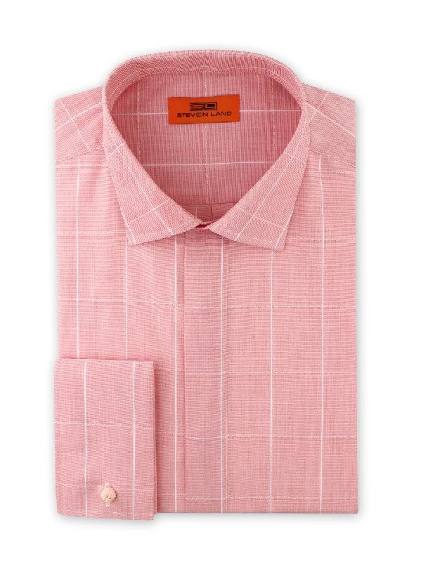 Elegant And Simple Fine Graph Dress Shirt | Peach