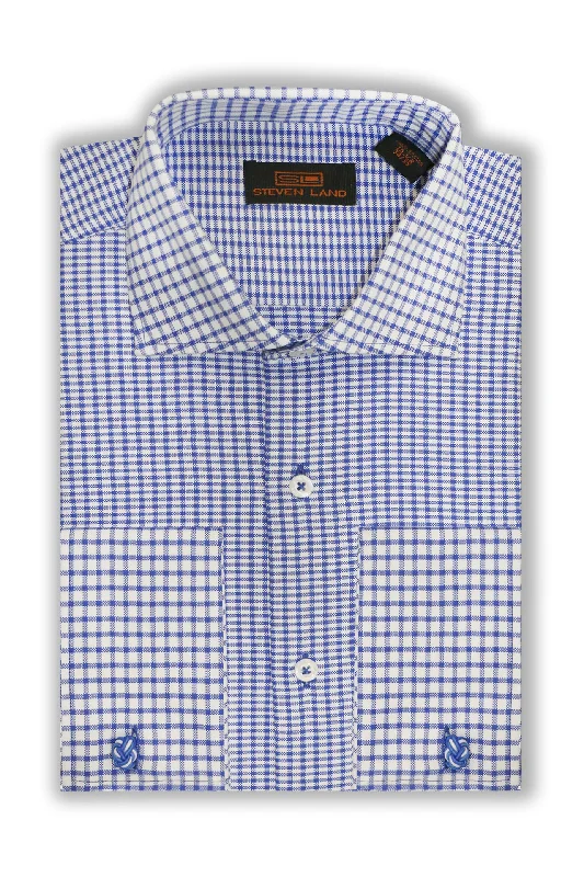 Exquisite Embroidery Steven Land | Hawthorne | Dress shirt | DS314 | Blue
