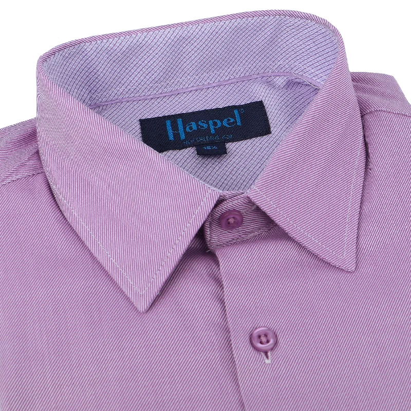 Chic Outfits Lavender Diagonal Solid Tailored Fit Dress Shirt