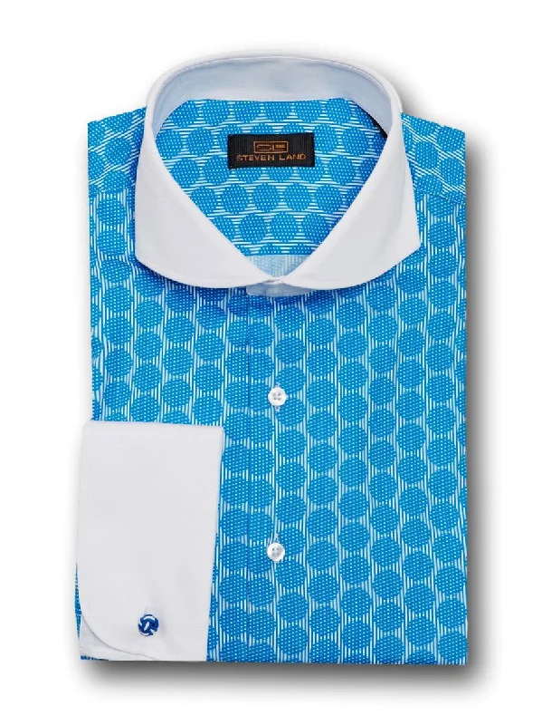 Comfortable Lounge Wear Steven Land | Cross-Hatched Dress Shirt